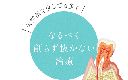 なるべく削らず抜かない治療